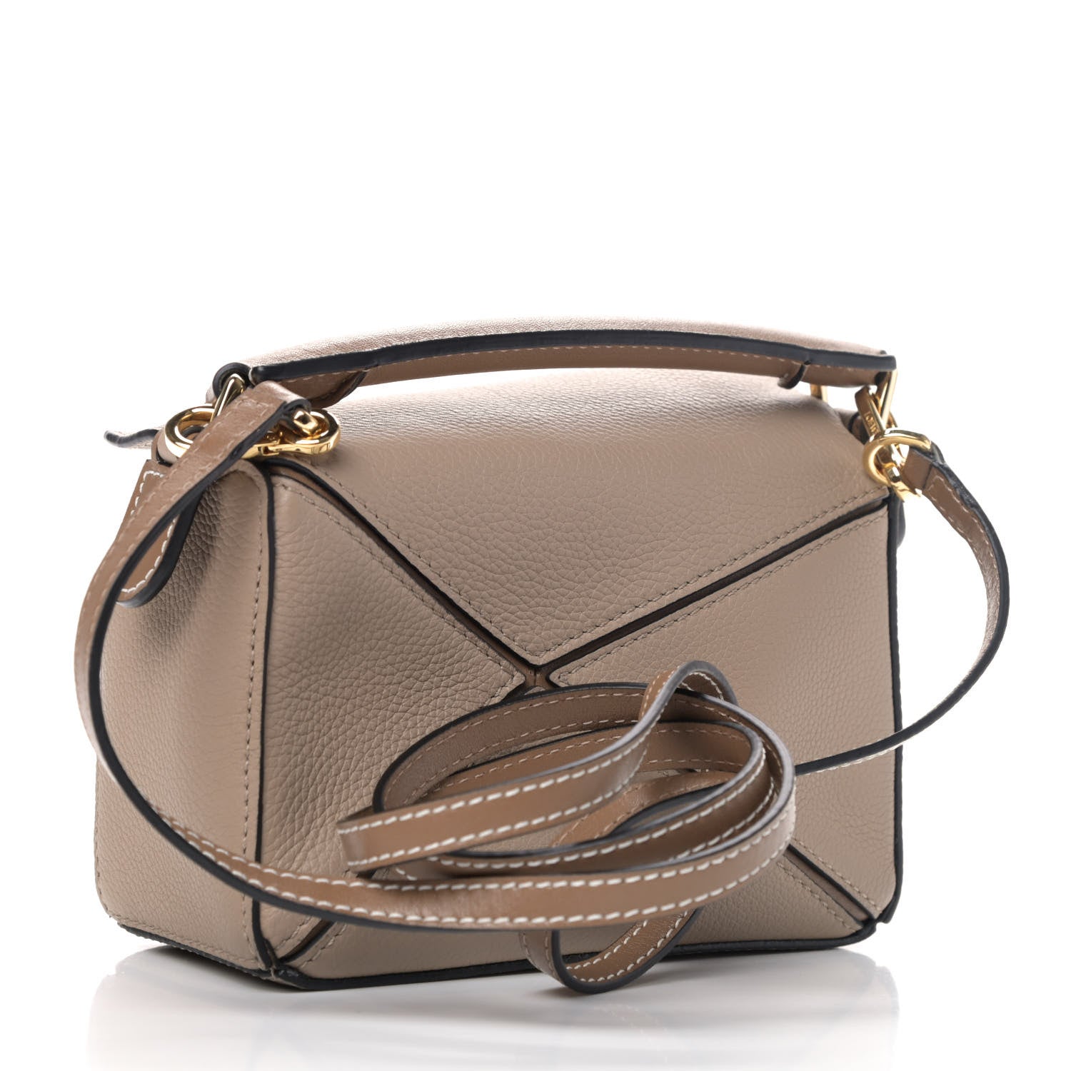 Loewe Calfskin Mini Puzzle Bag Sand Mink 812684 – FASHIONPHILE