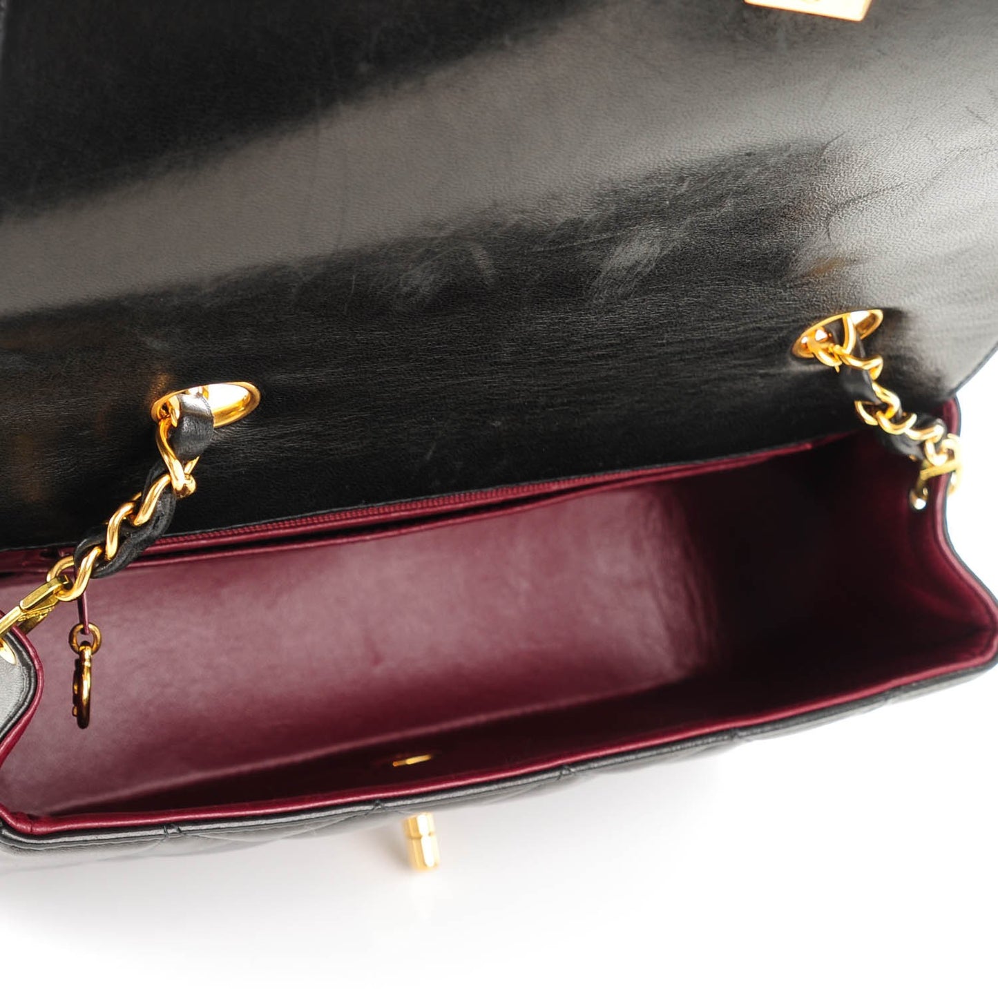 Lambskin Quilted Small Single Flap Black