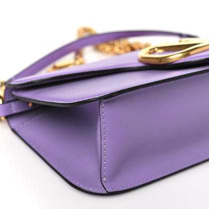 Valentino Garavani Calfskin Vlogo Loco Shoulder Bag Glicine 8 of 9