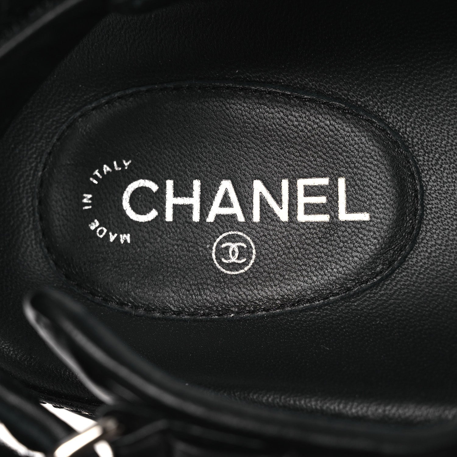 Chanel Lambskin Velcro Dad Sandals 39 Black 9 of 10
