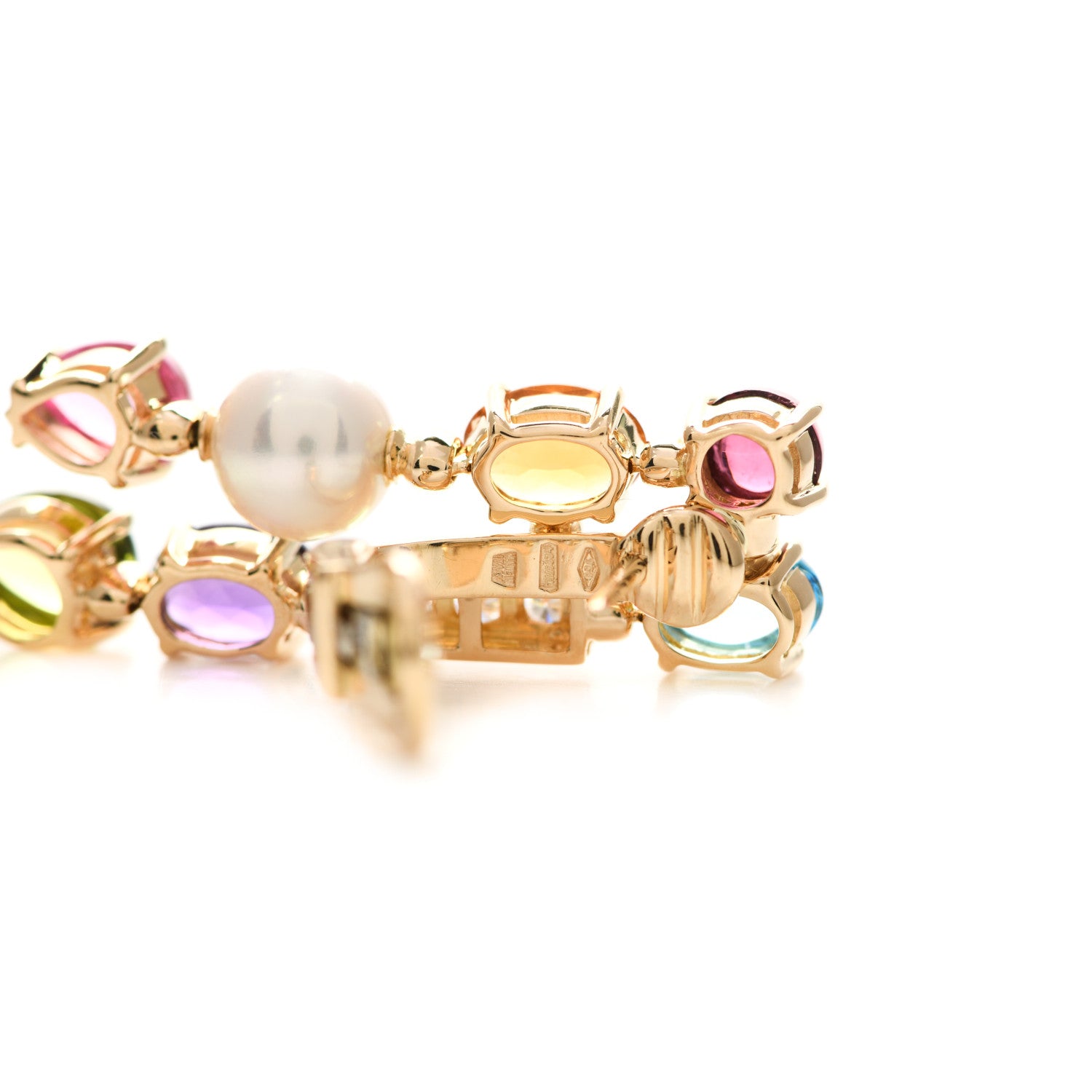 Bulgari 18K Yellow Gold Multi Gemstone Allegra Earrings 5 of 5
