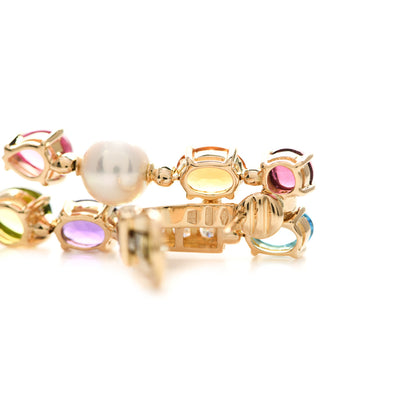 Bulgari 18K Yellow Gold Multi Gemstone Allegra Earrings 5 of 5