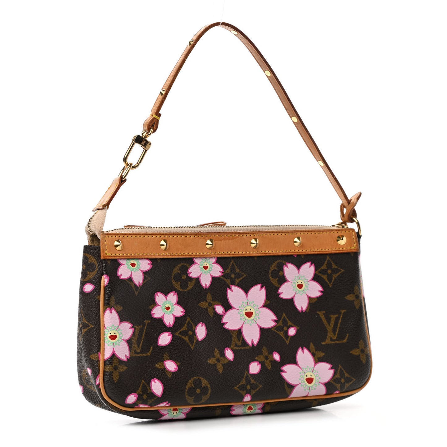 Monogram Cherry Blossom Pochette Accessories Brown
