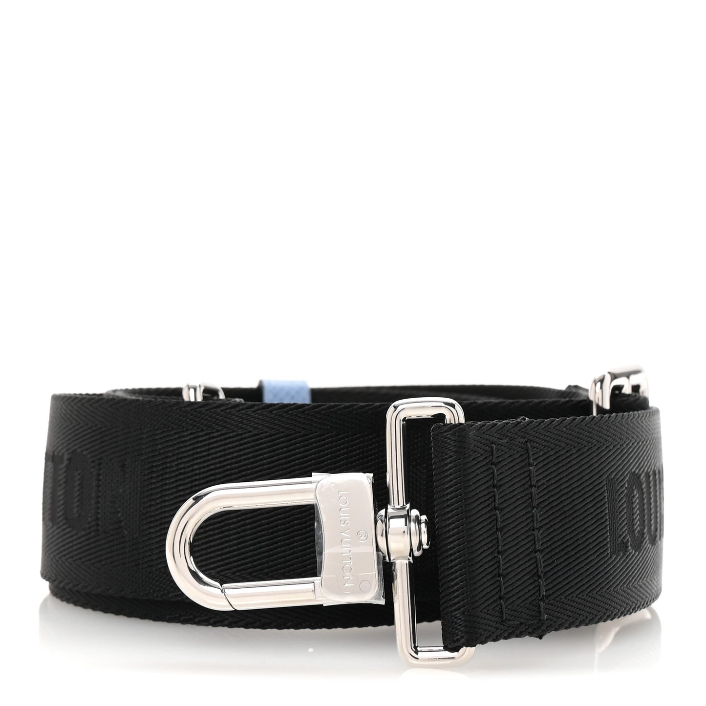 Nylon Alpha Messenger Strap Black Sky Blue