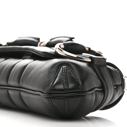 Gucci Nappa Vertical Matelasse Small Maxi Horsebit Chain Shoulder Bag Black 10 of 10