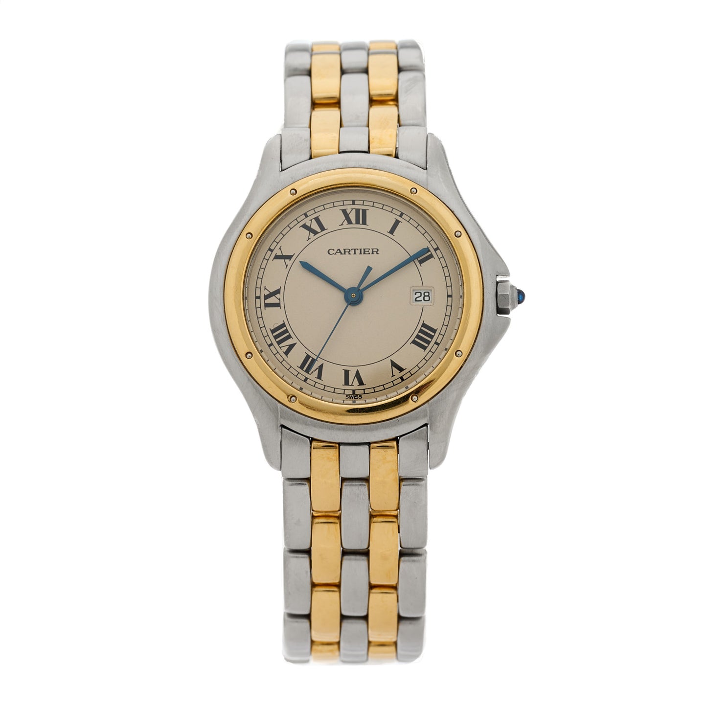 Stainless Steel 18K Yellow Gold 33mm Cougar Quartz Watch