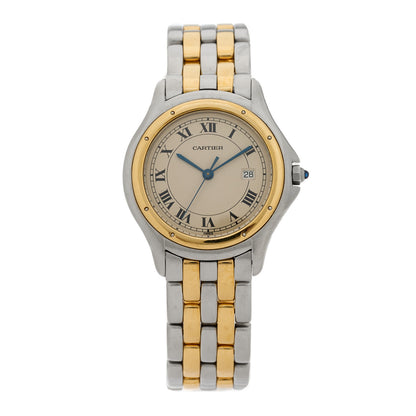 Cartier Stainless Steel 18K Yellow Gold 33mm Cougar Quartz Watch 1 of 4
