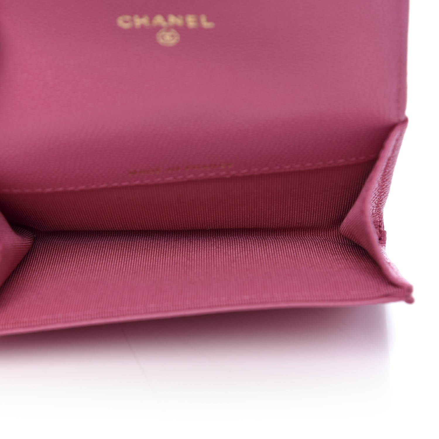 Chanel Caviar Quilted Flap Card Holder Wallet Pink 5 of 9