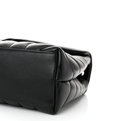 Saint Laurent Calfskin Y Quilted Monogram Monochrome Small Loulou Chain Satchel Black 10 of 10