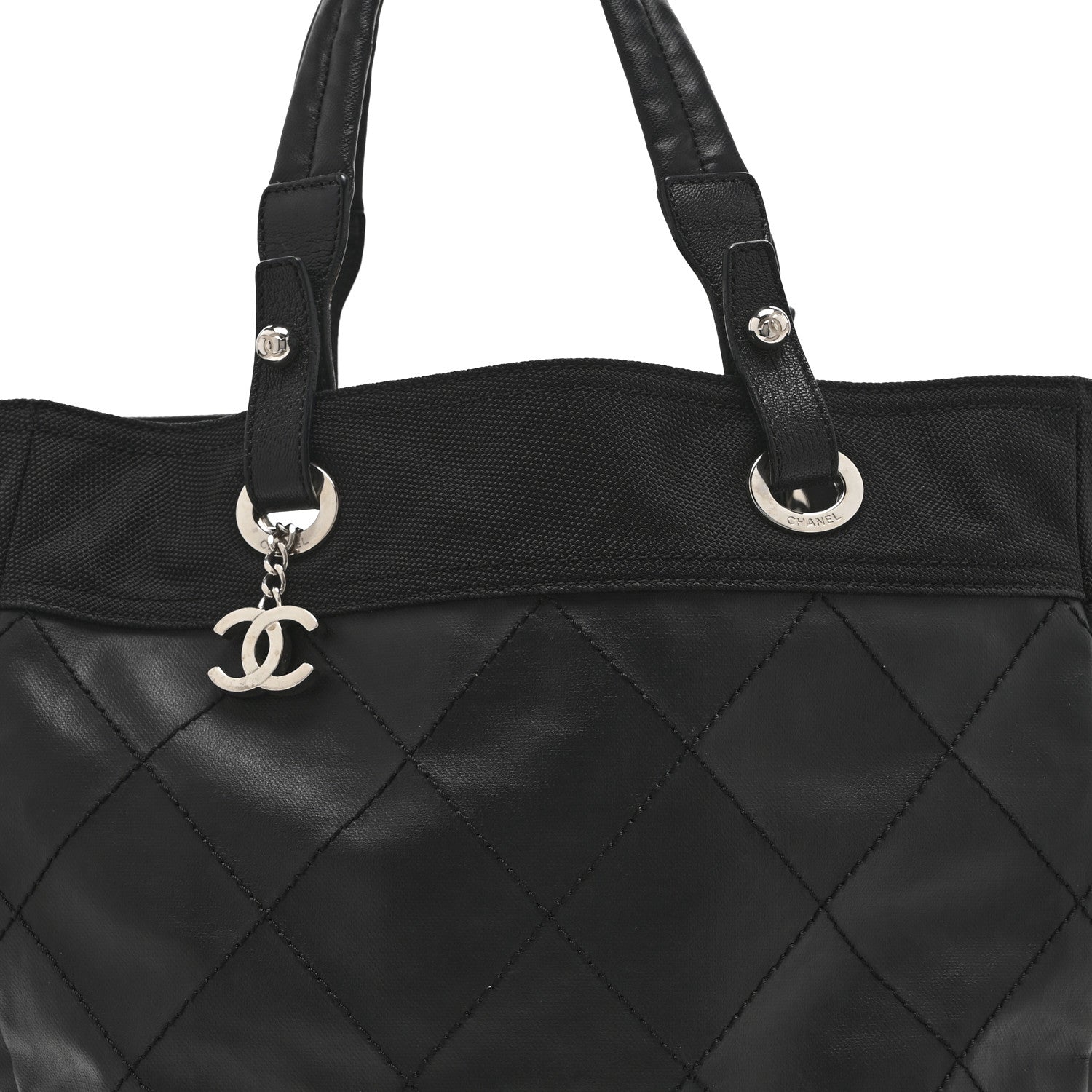CHANEL パーティバッグ CHANEL Resin Pearl Samba Flap Quilted Leather Crossbody Bag Black