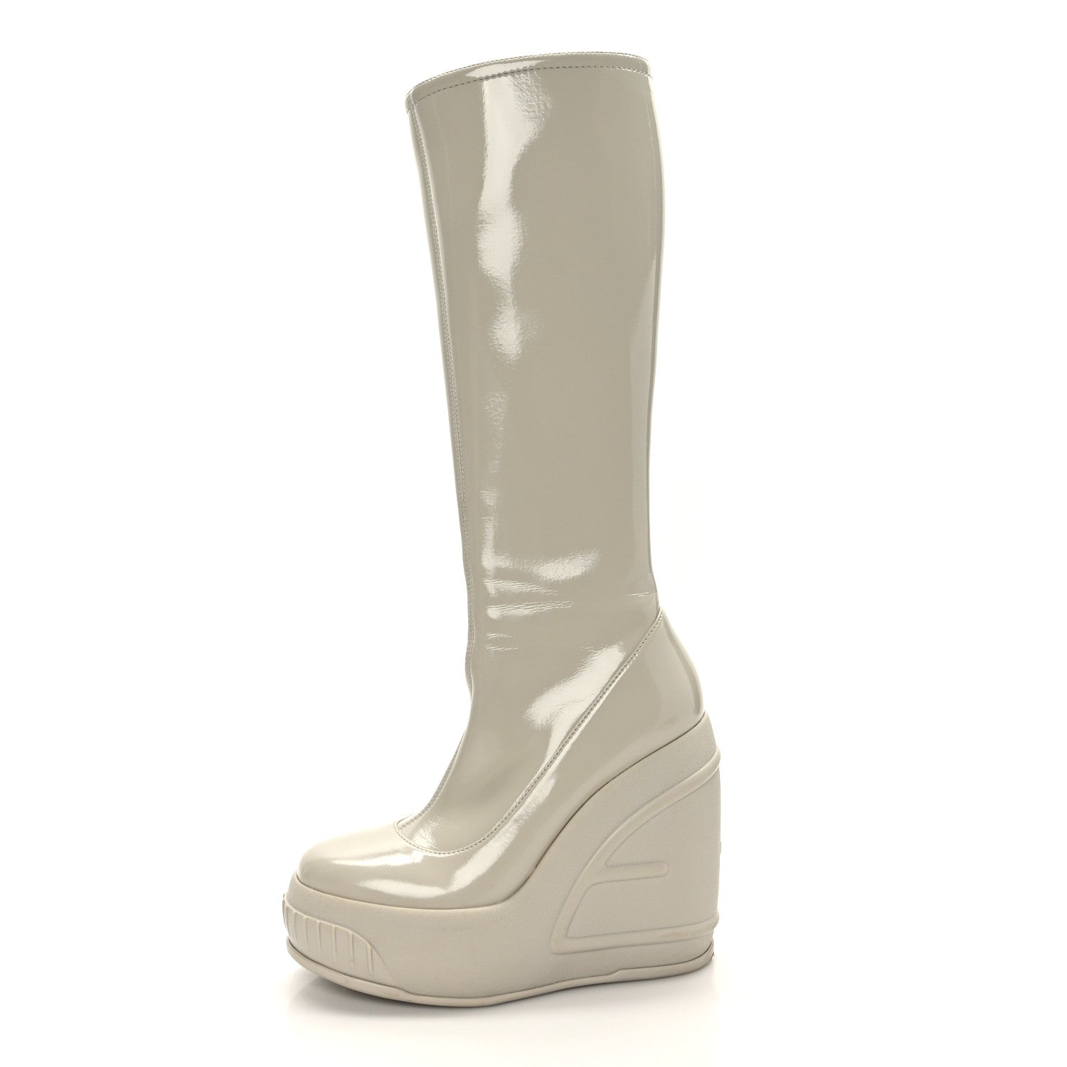 Fendi Technical Patent Fashion Show Platform 140mm Tall Boots 40 Pietra 1 of 8