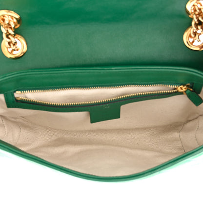 Gucci Azalea Calfskin Enamel Matelasse Diagonal Small Torchon GG Marmont Shoulder Bag New Shamarock Emerald 5 of 13
