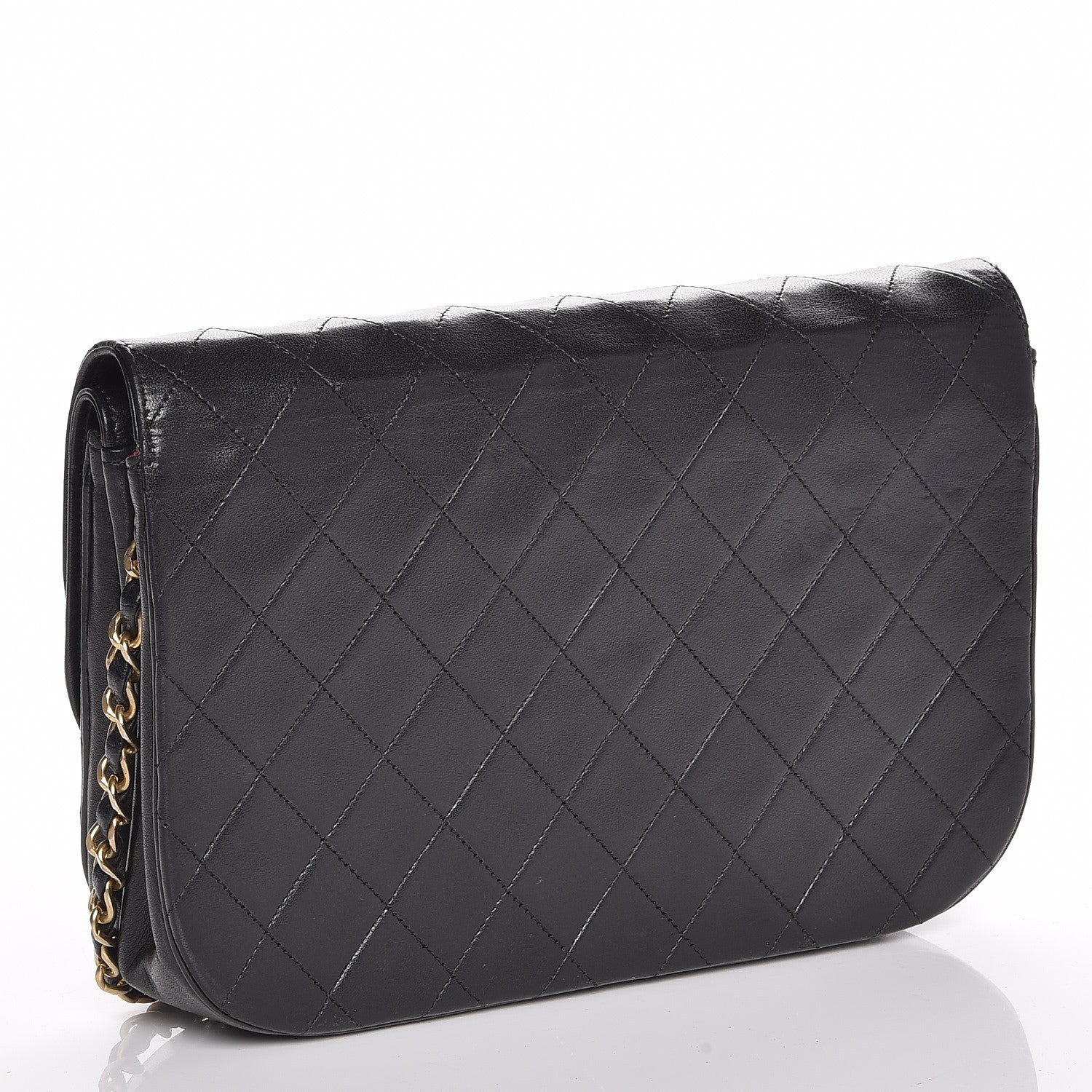 Chanel Lambskin Quilted Medium Round Double Flap Black 3 of 10