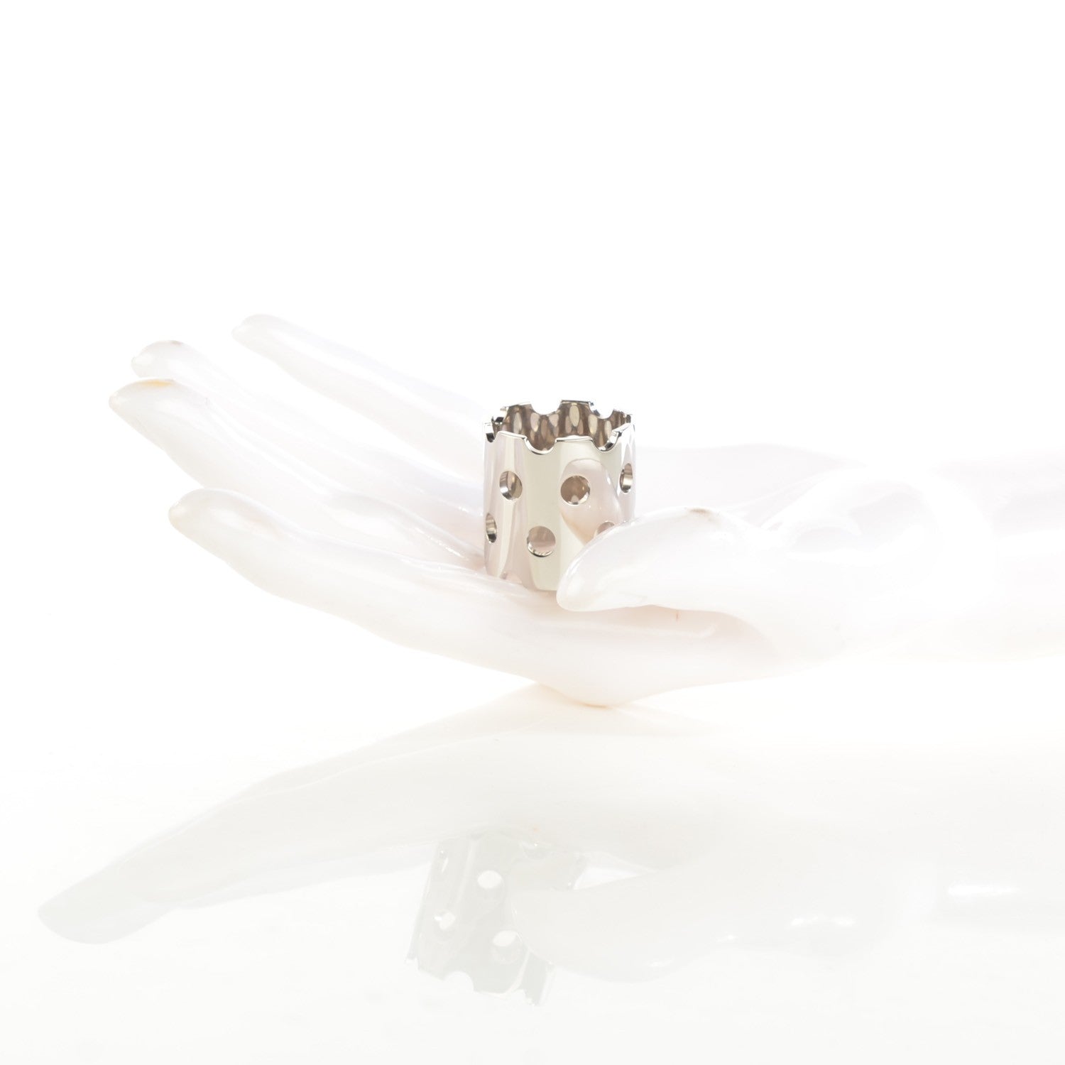 Hermes Palladium Perfore Scarf Ring 3 of 5