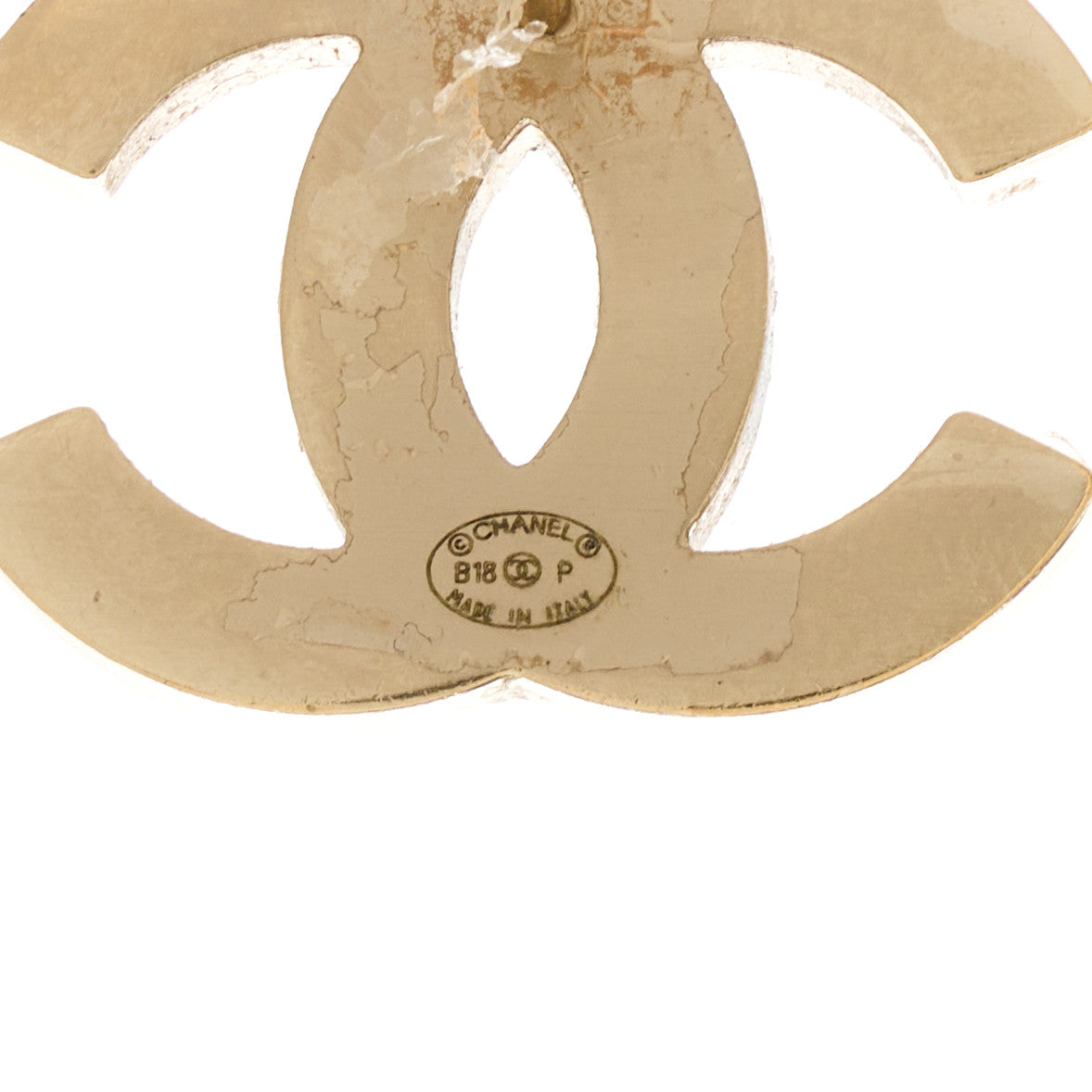 Pearl CC Earrings Gold