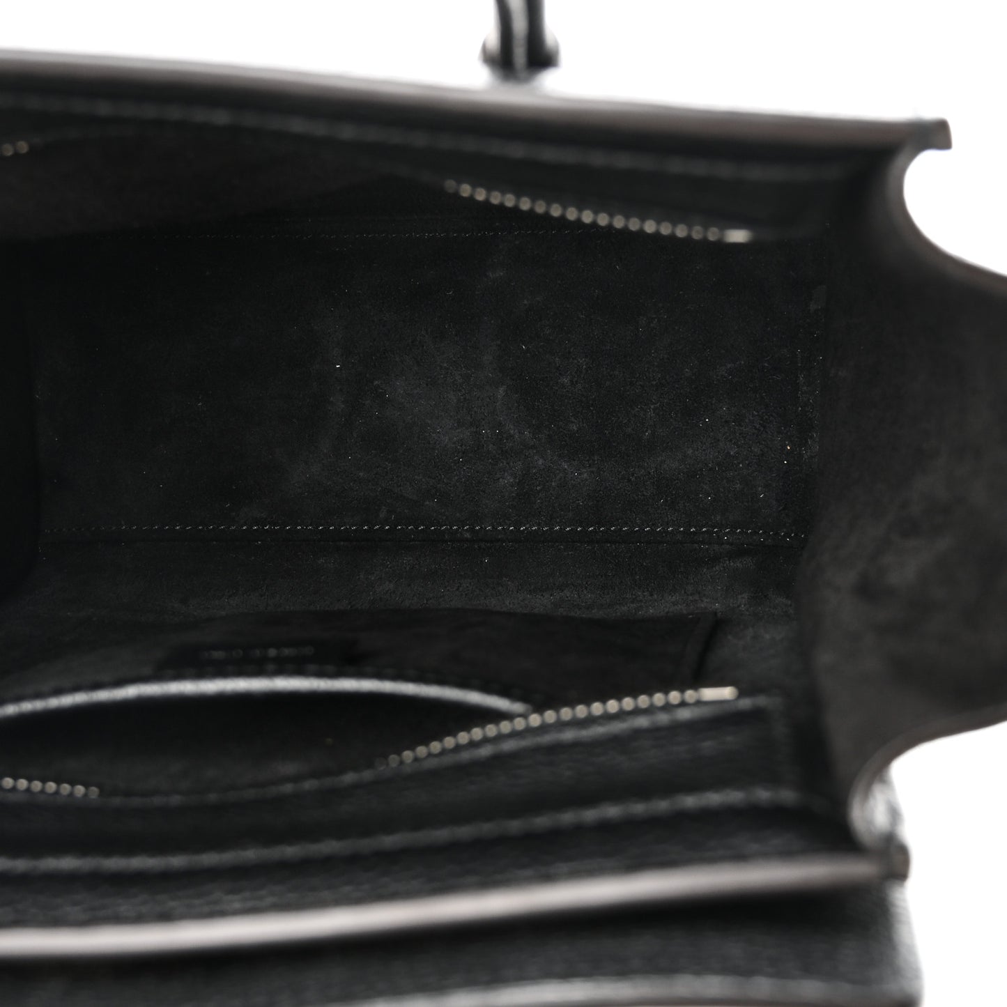 Drummed Calfskin Nano Luggage Black