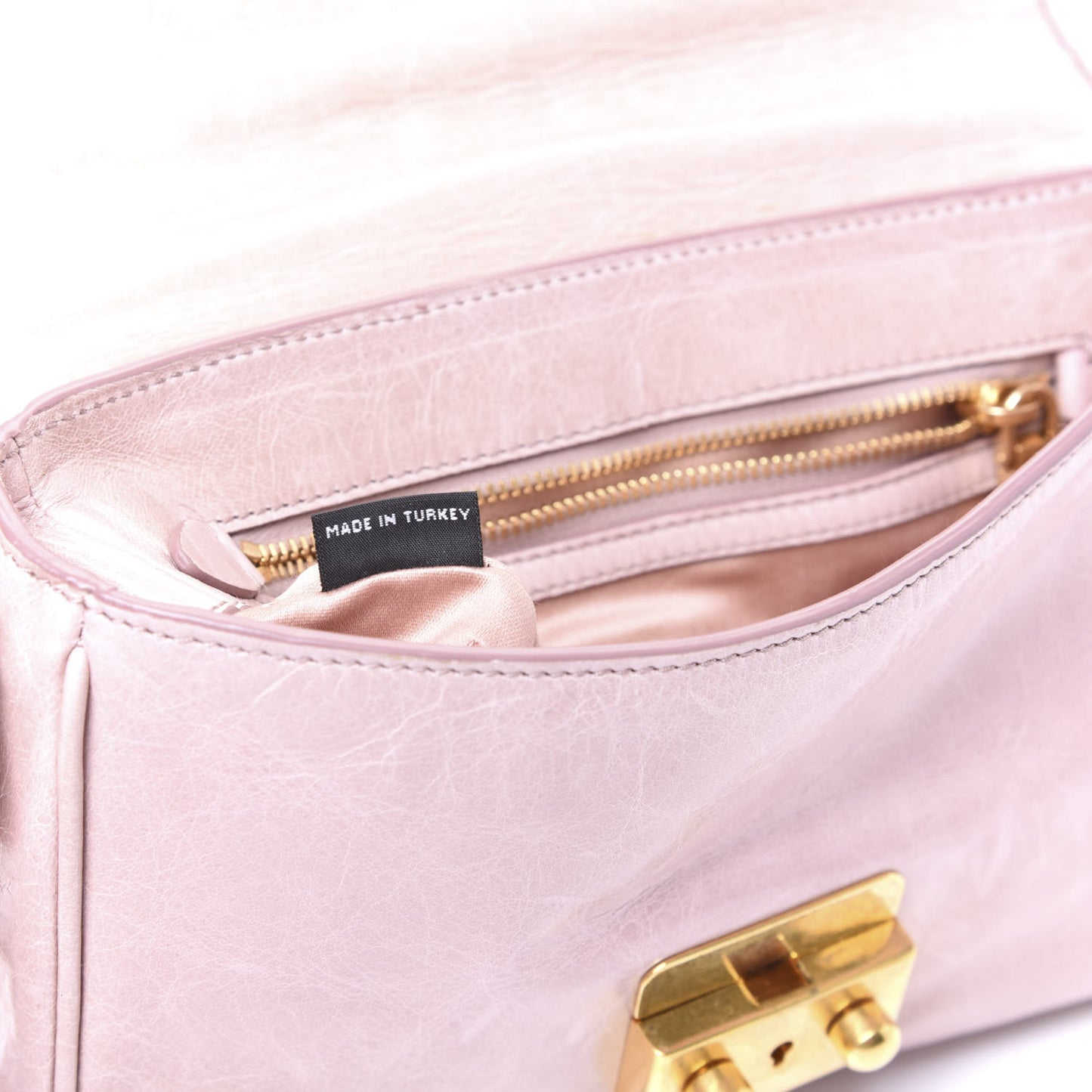 Vitello Lux Matelasse Crossbody Flap Mughetto