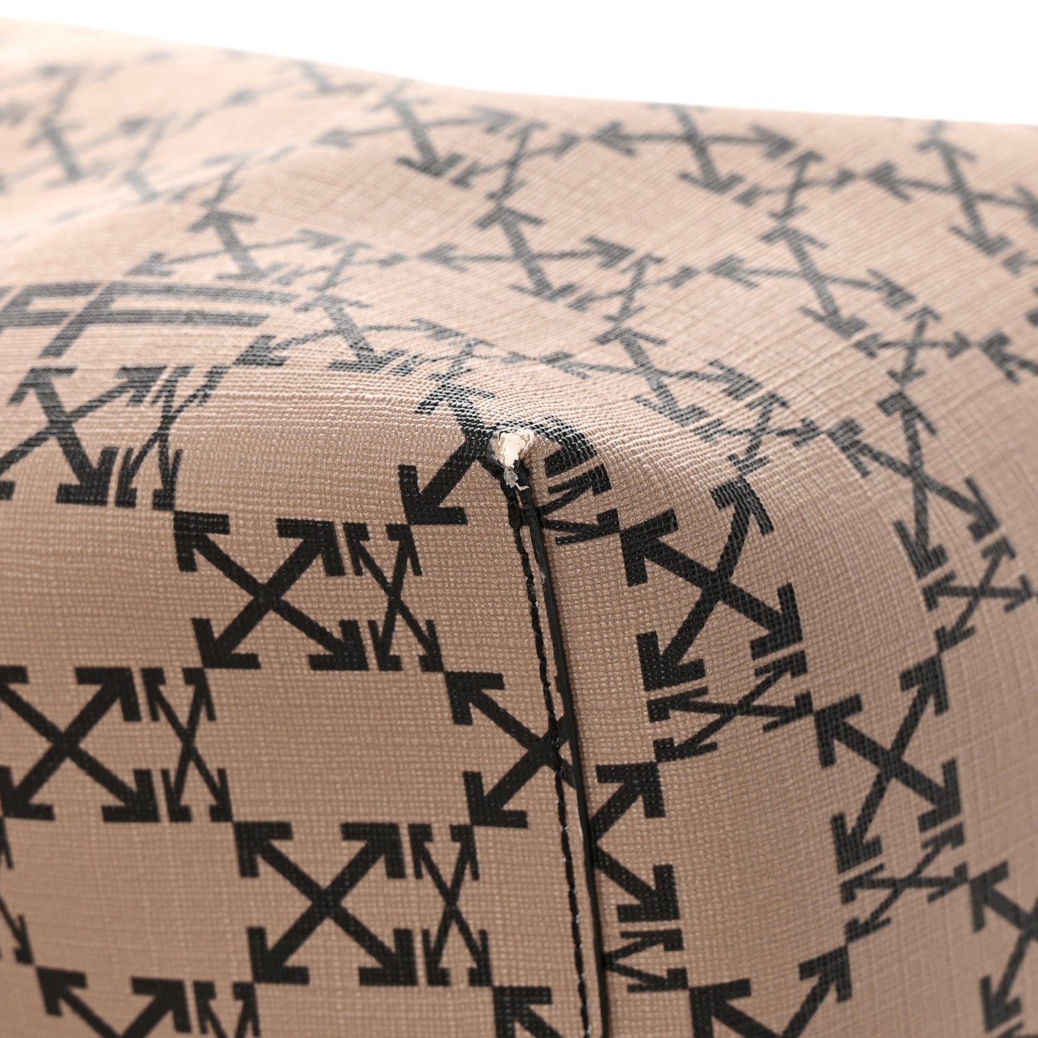 Off-White Coated Canvas Arrow Print Day Off Tote Bag Beige 11 of 16