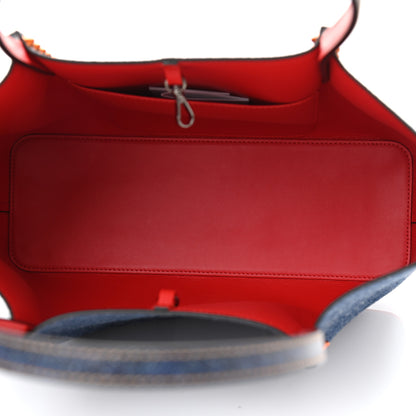 Christian Louboutin Denim Spiked Small Cabarock Shopper Tote 4 of 8