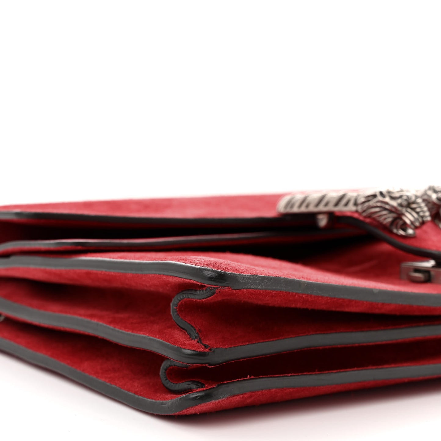 Suede Vitello Velvet Small Dionysus Shoulder Bag Vulcanic Red