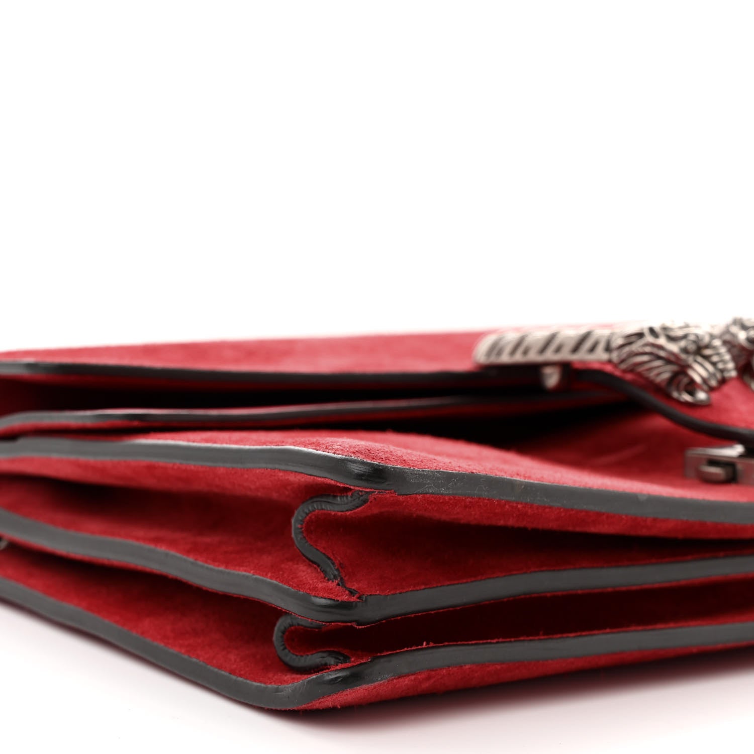 Gucci Suede Vitello Velvet Small Dionysus Shoulder Bag Vulcanic Red 9 of 10