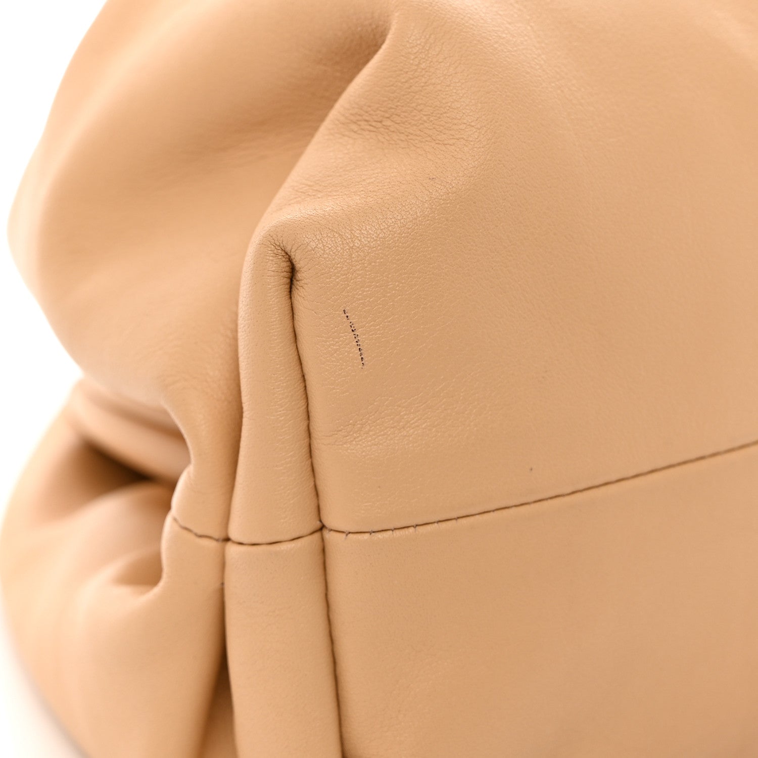 Bottega Veneta Smooth Butter Calf The Pouch Oversized Clutch Almond 10 of 11