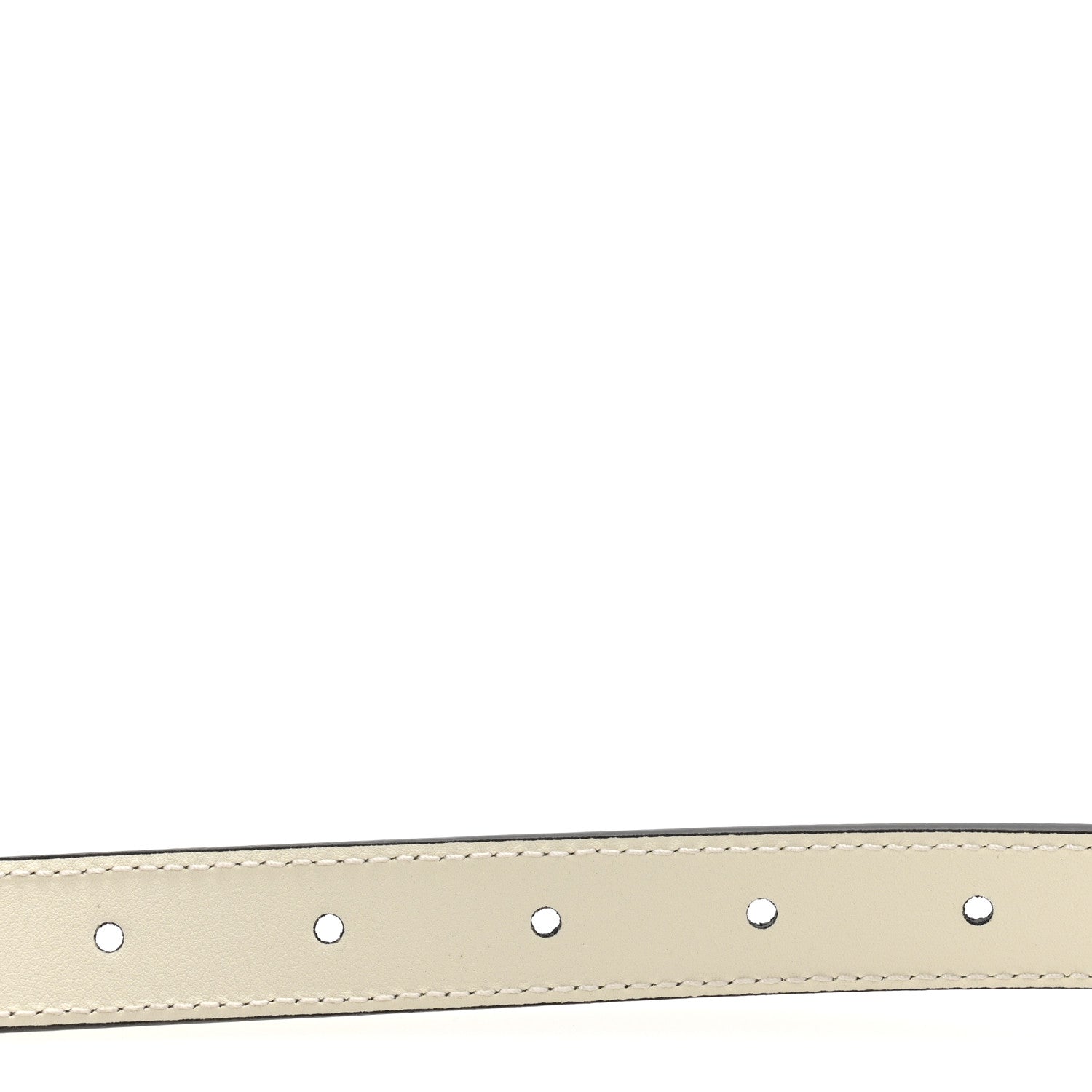 Gucci GG Supreme Monogram Plutone Calfskin Enamel Double G 20mm Belt 80 32 Beige Ebony Mystic White 4 of 5