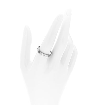 Cartier 18K White Gold 3.5mm LOVE Wedding Band Ring 63 10.25 2 of 5