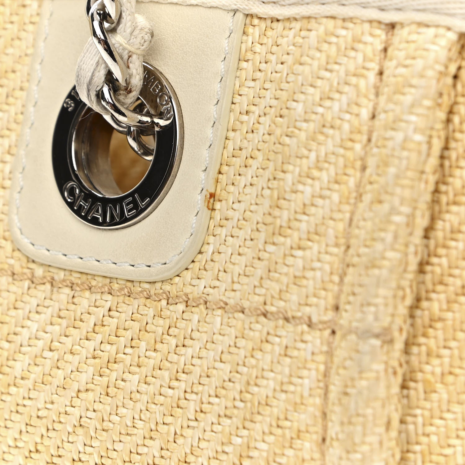 Chanel Canvas Mini Deauville Tote Light Yellow 13 of 15