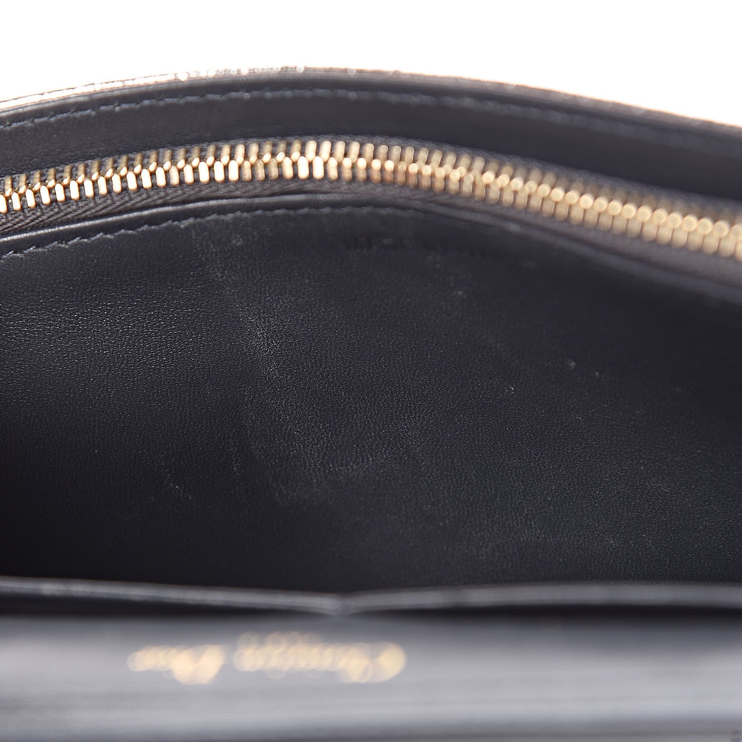 Christian Dior Metallic Ceramic Effect Deerskin Diorama Wallet on Chain Pouch Silver 7 of 11