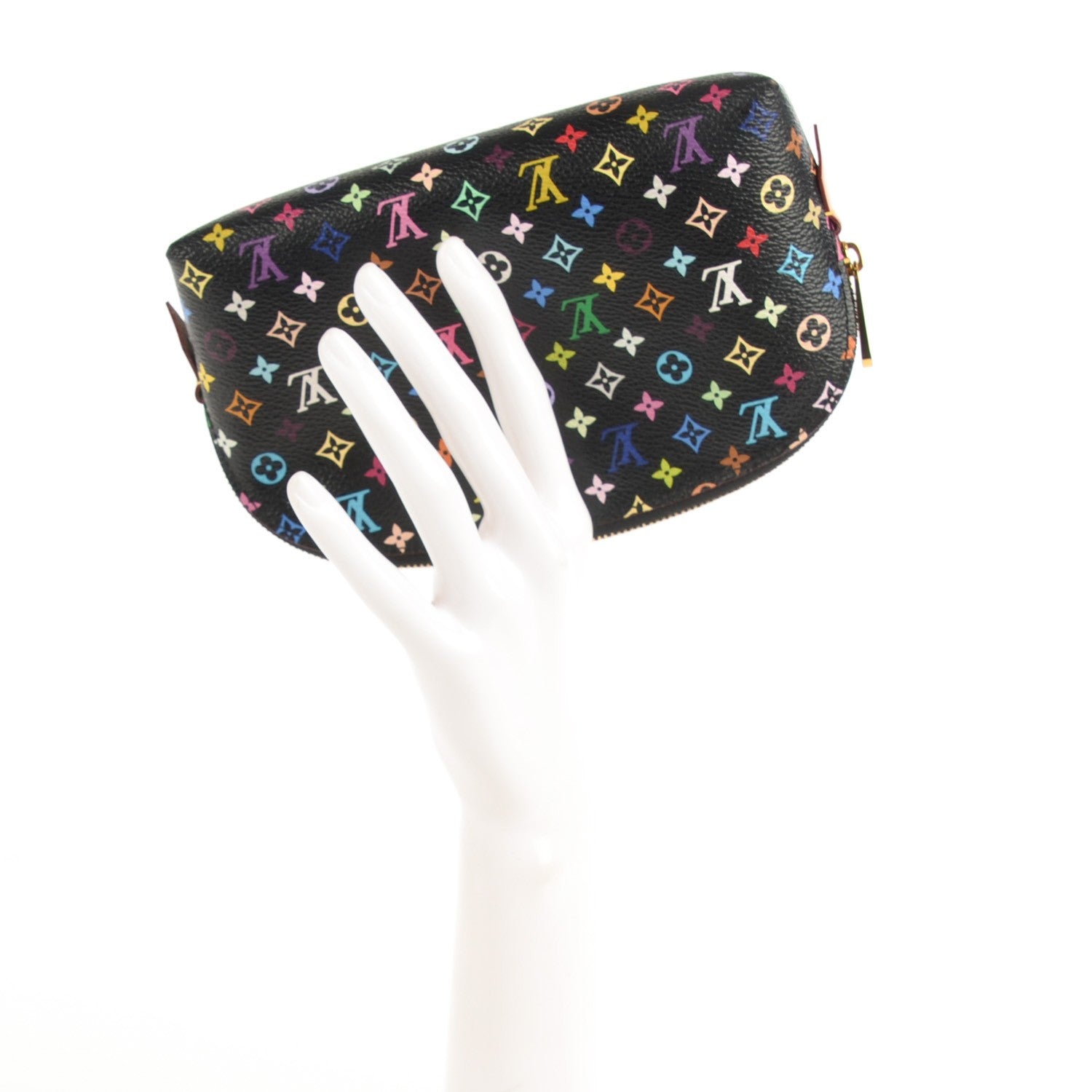 Louis Vuitton Monogram Multicolor Cosmetic Pouch Black Grenade 2 of 6