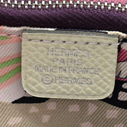Hermes Epsom Silk'In Compact Wallet Vert Fizz Cassis 7 of 9