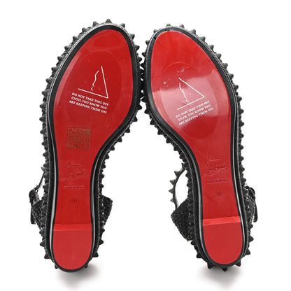 Christian Louboutin Calfskin Lata 60 Sandals 38 Black 6 of 9