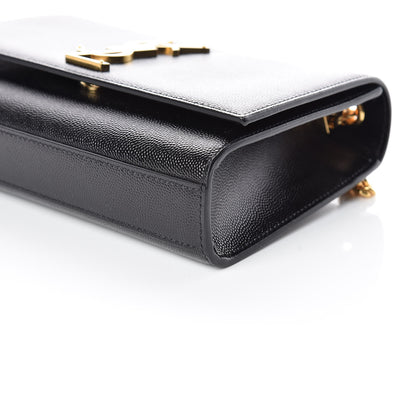 Saint Laurent Grain De Poudre Small Monogram Kate Satchel Black 6 of 10