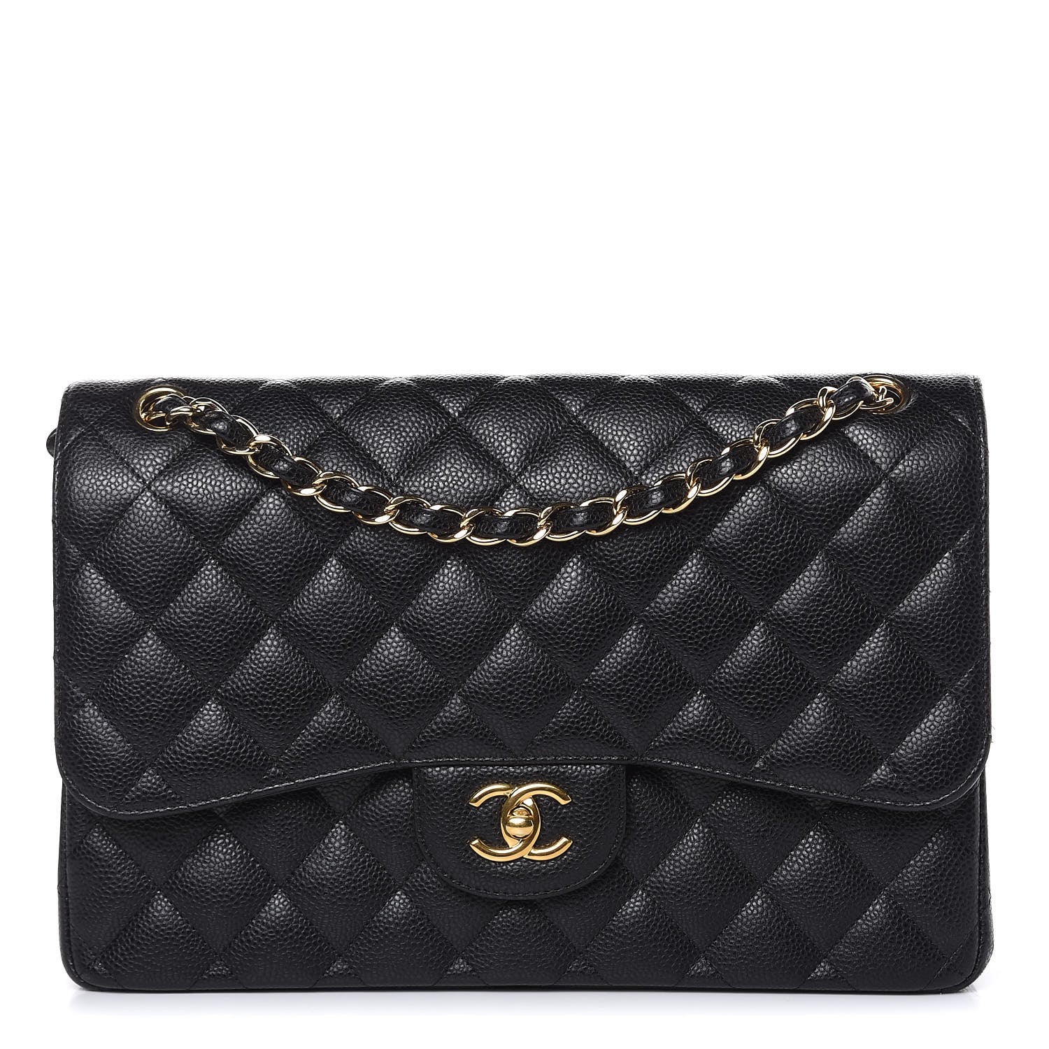 Chanel Caviar Quilted Jumbo Double Flap Black 1 of 16