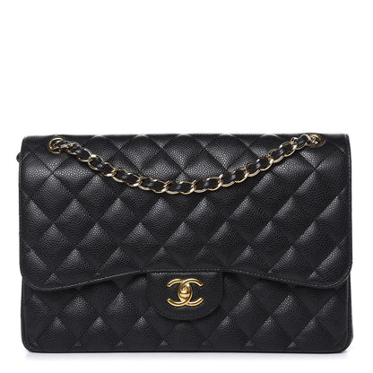 Chanel Caviar Quilted Jumbo Double Flap Black 1 of 16