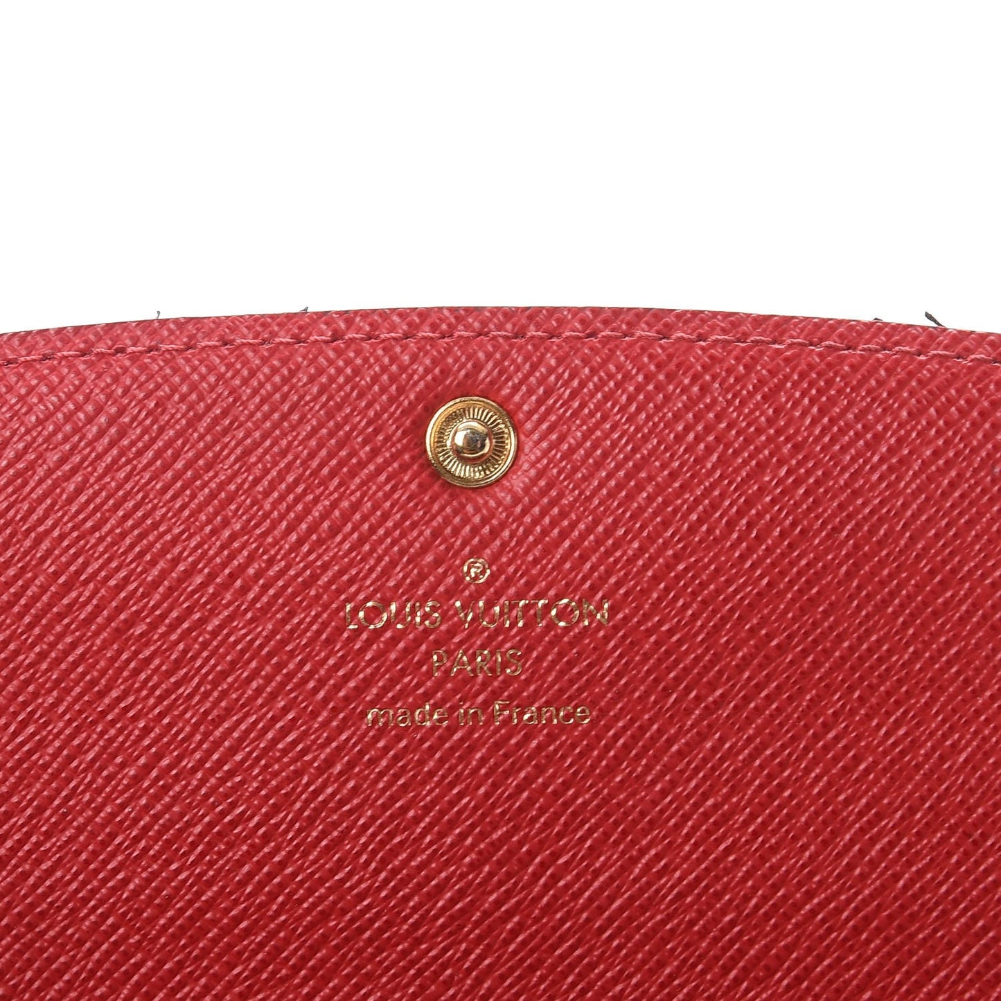 Damier Ebene Emilie Wallet Red