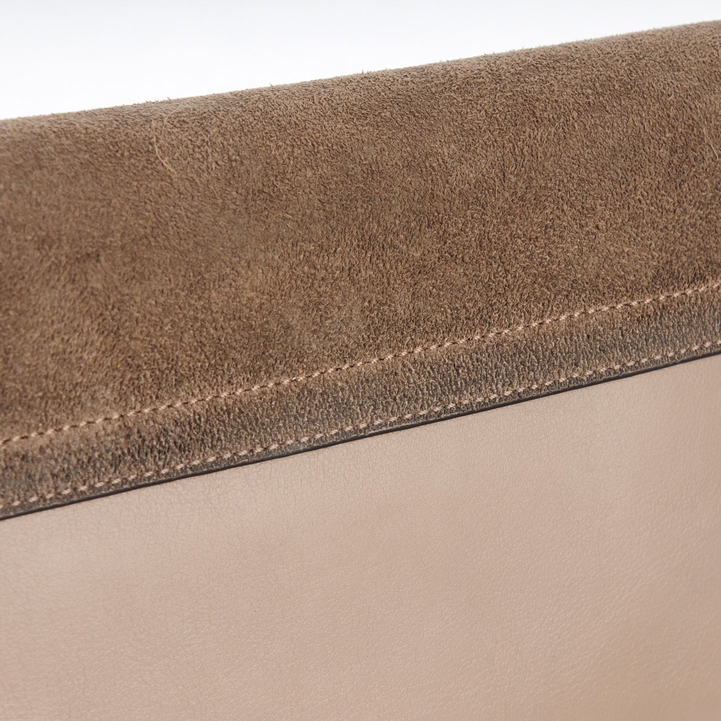 Suede Calfskin Small Faye Shoulder Bag Motty Grey