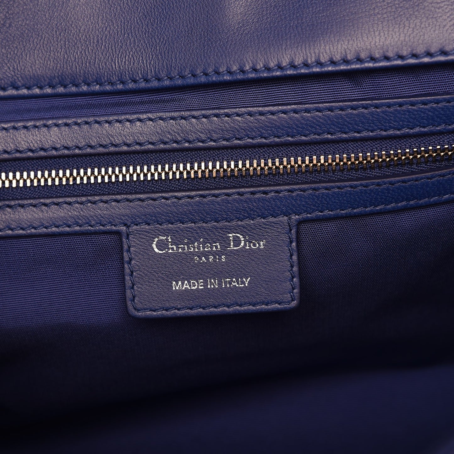 Lambskin Cannage Soft Flap Bag Blue