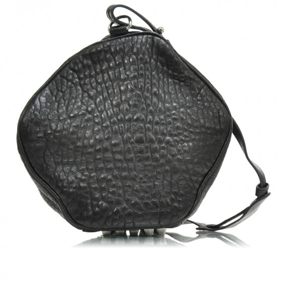 Leather Rocco w Nickel Hardware Black