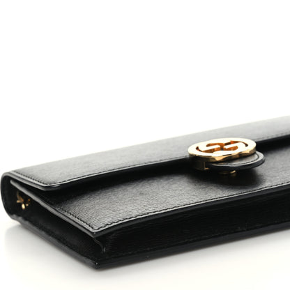 Gucci Textured Calfskin Icon Chain Wallet Black 7 of 8