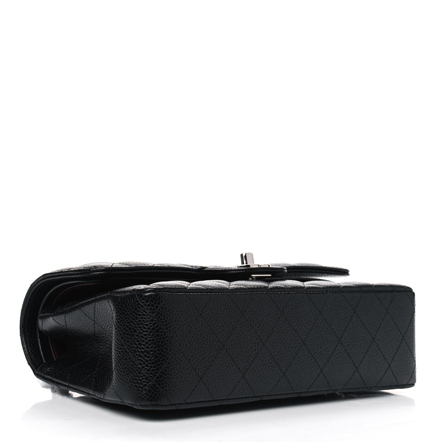 Caviar Quilted Small Double Flap Black