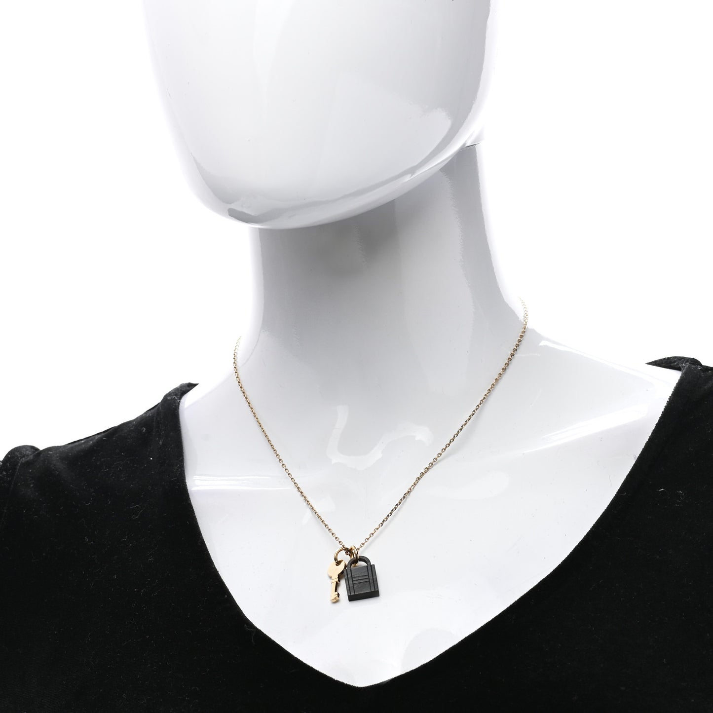 Permabrass Buffalo Horn Amulette Padlock PM Pendant Necklace
