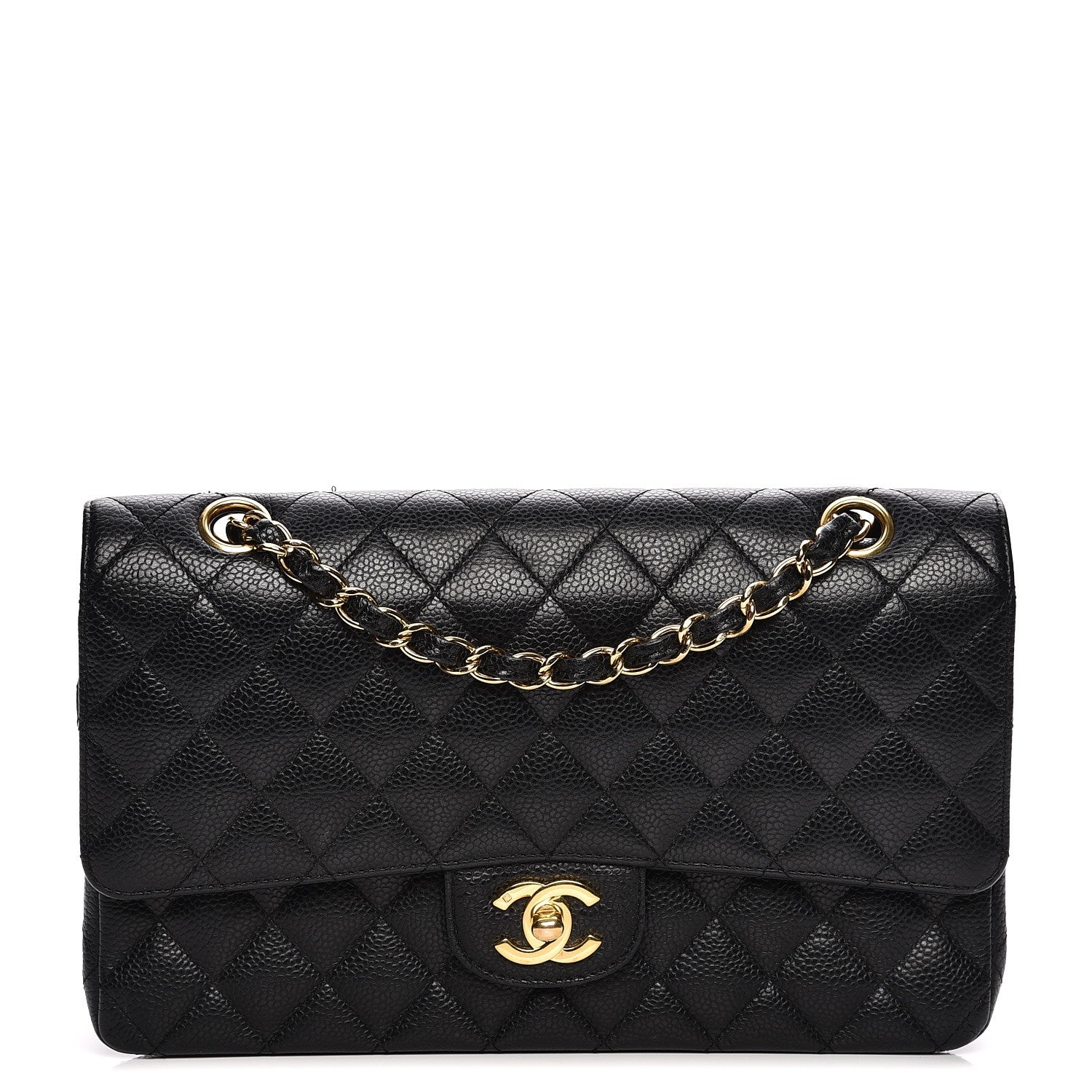 Chanel Caviar Quilted Medium Double Flap Black 1 of 9