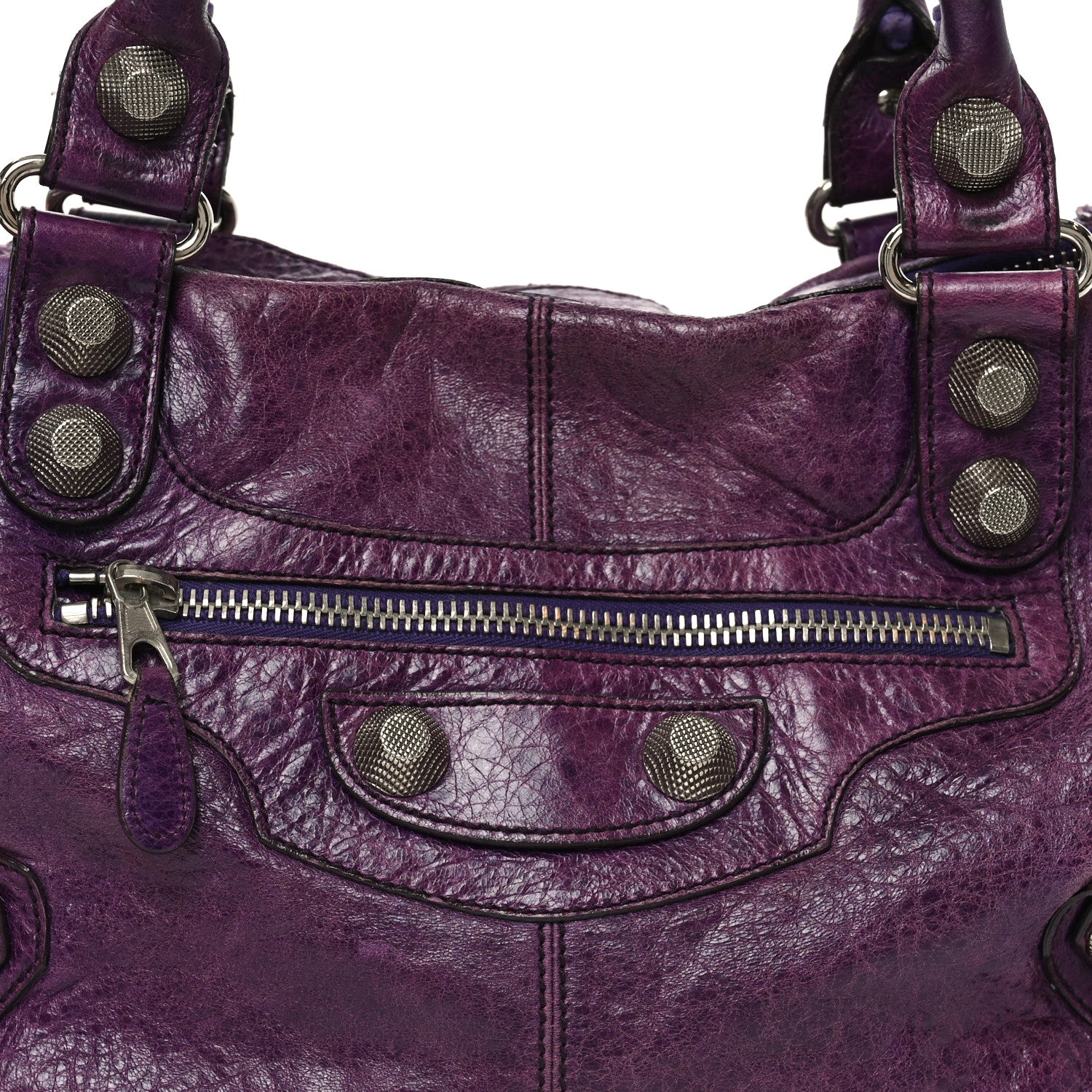 Balenciaga Agneau Giant 21 Silver Hardware Work Raisin 9 of 14