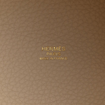 Hermes Taurillon Clemence Picotin Lock 18 PM Beton 6 of 10