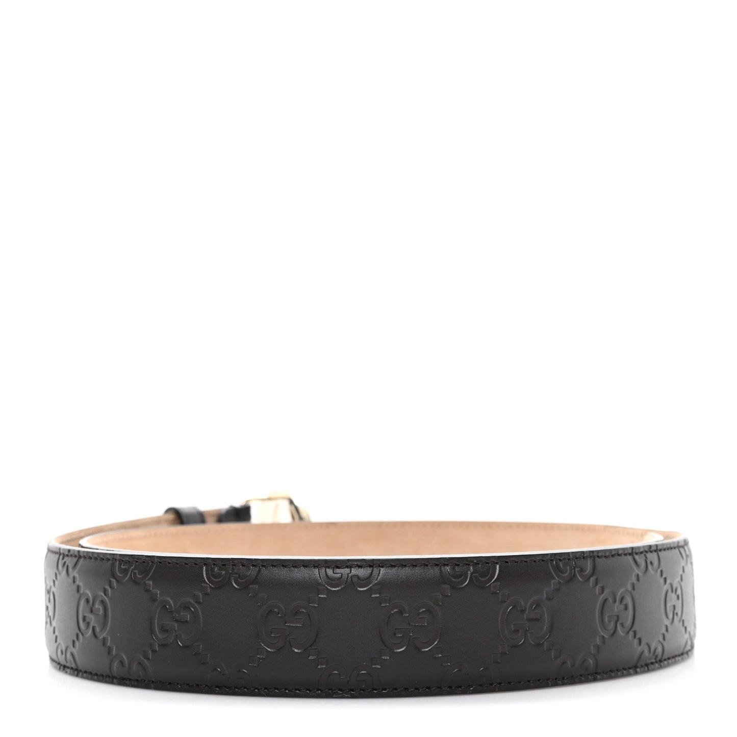 Guccissima Signature Interlocking G 37mm Belt 95 38 Nut Brown