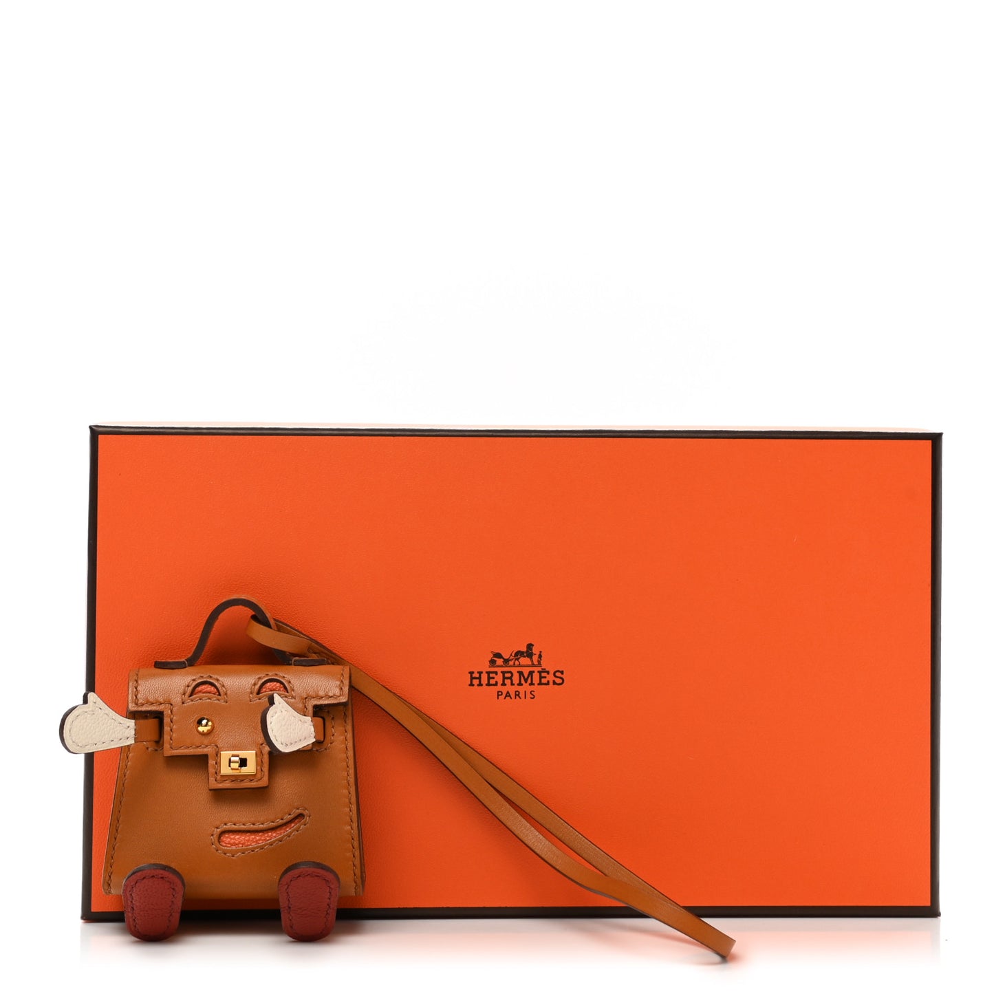 Tadelakt Chevre Mysore Kelly Quelle Idole Bag Charm Gold