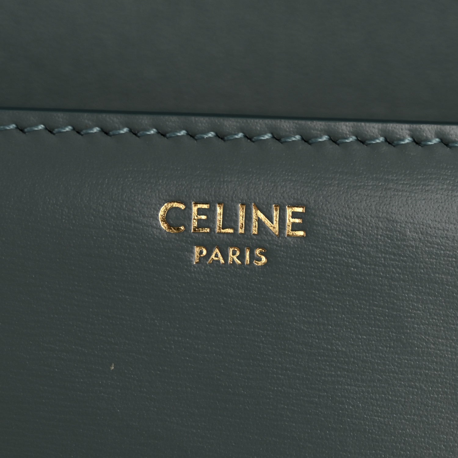 Celine Shiny Calfskin Teen Triomphe Petrol 6 of 14