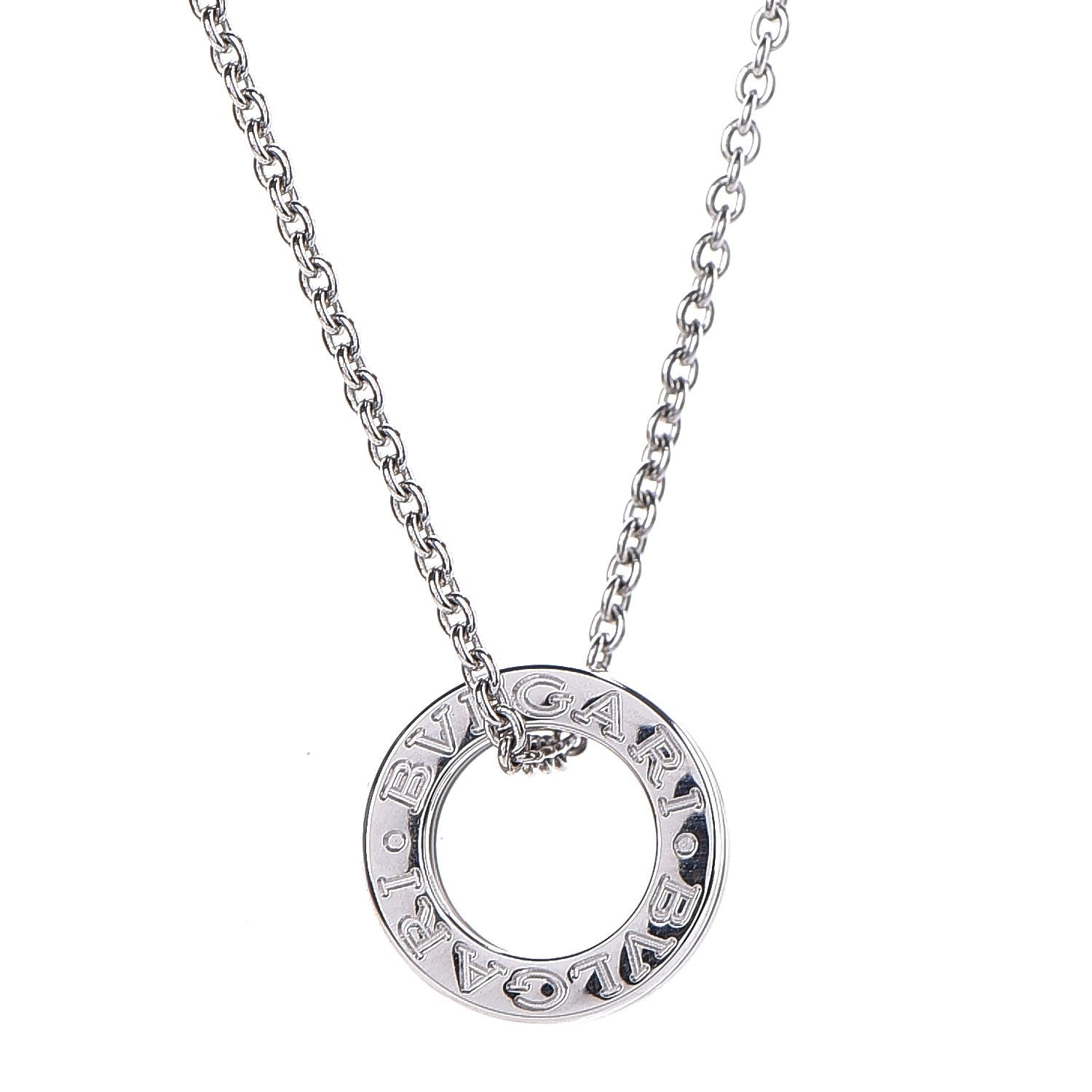 Bulgari 18K White Gold B.Zero1 Pendant Necklace 4 of 7